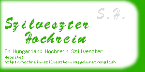 szilveszter hochrein business card